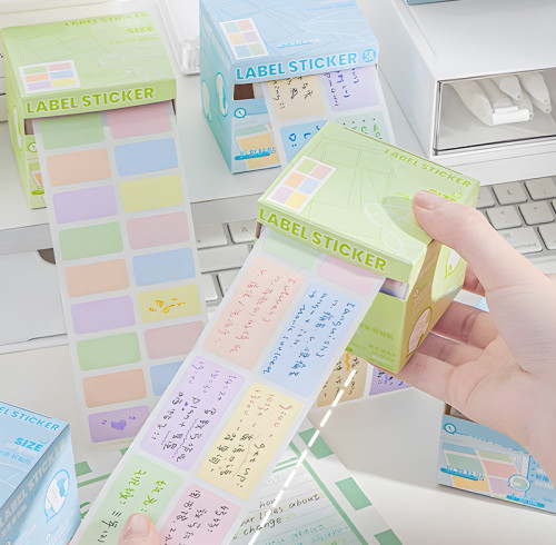 Sticky Notes Paper Roll Tape, student label stickers, Classification label stickers