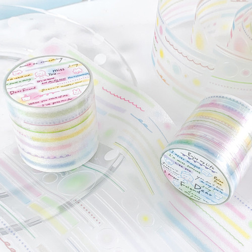 Transparent tape, colored decorative paper tape, student tape, decorative tape, paper tape set