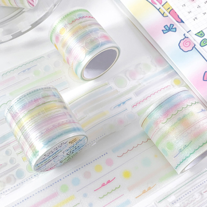Transparent tape, colored decorative paper tape, student tape, decorative tape, paper tape set