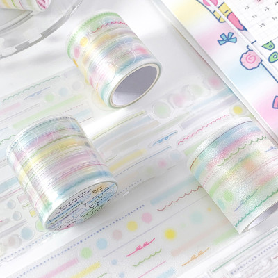 Transparent tape, colored decorative paper tape, student tape, decorative tape, paper tape set