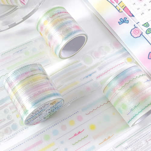 Transparent tape, colored decorative paper tape, student tape, decorative tape, paper tape set