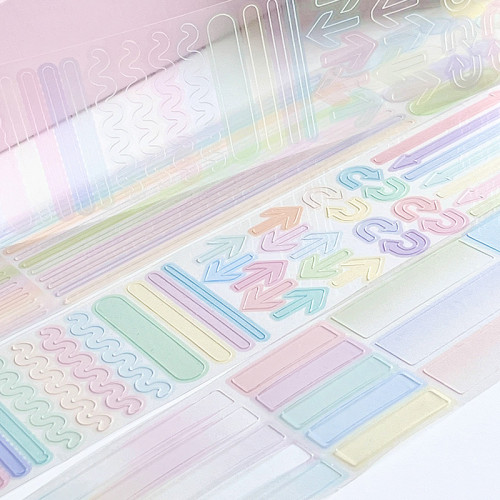 Transparent tape, colored decorative paper tape, student tape, decorative tape, paper tape set