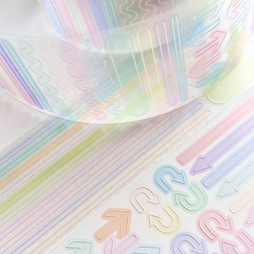 Transparent tape, colored decorative paper tape, student tape, decorative tape, paper tape set