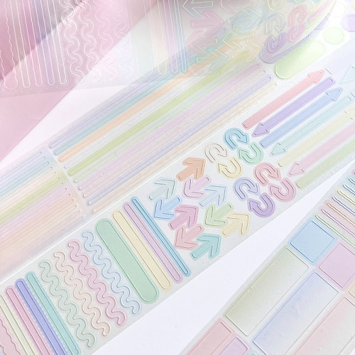 Transparent tape, colored decorative paper tape, student tape, decorative tape, paper tape set