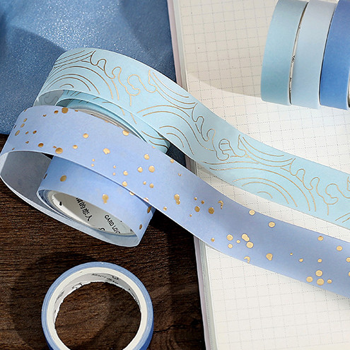 adhesive tape colorful decoration paper tape， Student accounting tape,decorative tape,Paper Tape Set，Hot stamping tape