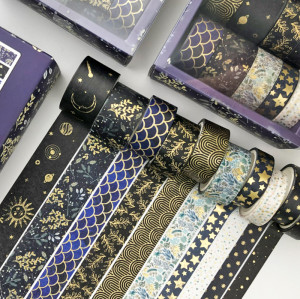 cartoon adhesive tape colorful decoration paper tape， Student accounting tape,decorative tape,Paper Tape Set，Hot stamping tape