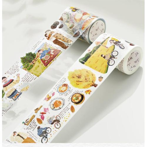 cartoon adhesive tape colorful decoration paper tape， Student accounting tape,decorative tape,Paper Tape Set