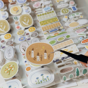cartoon adhesive tape colorful decoration paper tape， Student accounting tape,decorative tape,Paper Tape Set