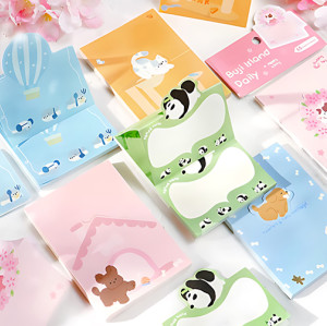 Cartoon Memo Notes, Hand notes, student Hand account materials，Vertical portable sticky notes