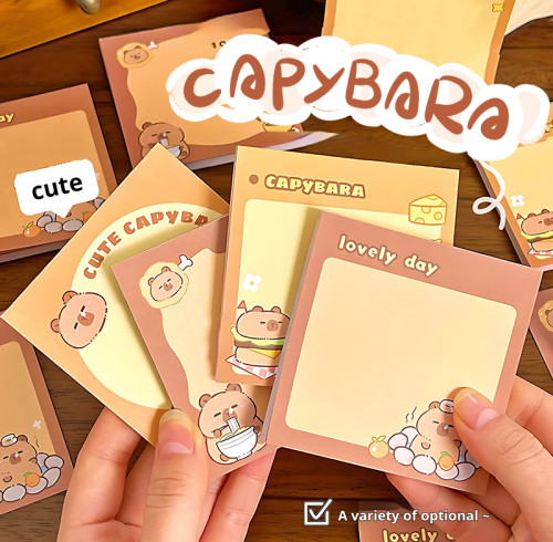 Capybara Memo Notes, Hand notes, student Hand account materials，Cartoon memo notes