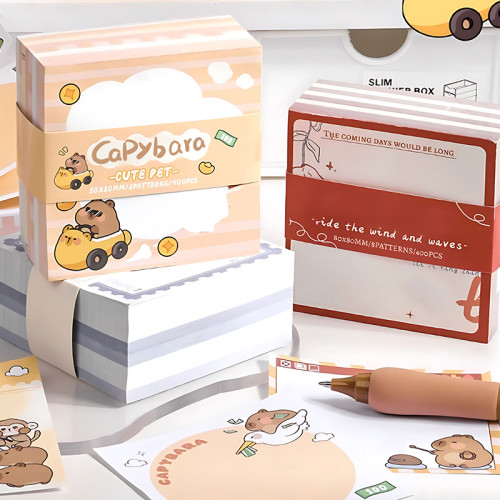 Capybara Memo Notes, Hand notes, student Hand account materials，Paper Cubes