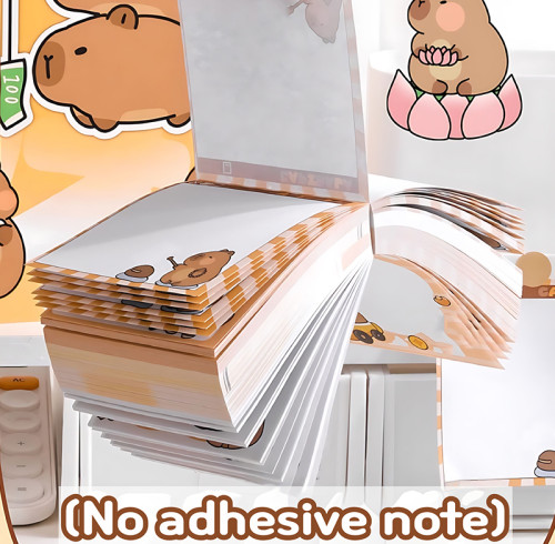 Capybara Memo Notes, Hand notes, student Hand account materials，Paper Cubes