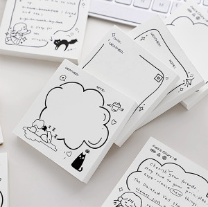 Memo Notes, Simple black and white dialogue box notes, Hand notes, student learning notes, office notes