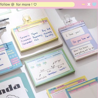 Memo Notes and Stickers, Hand note，student learning notes, office notes，Box Notes