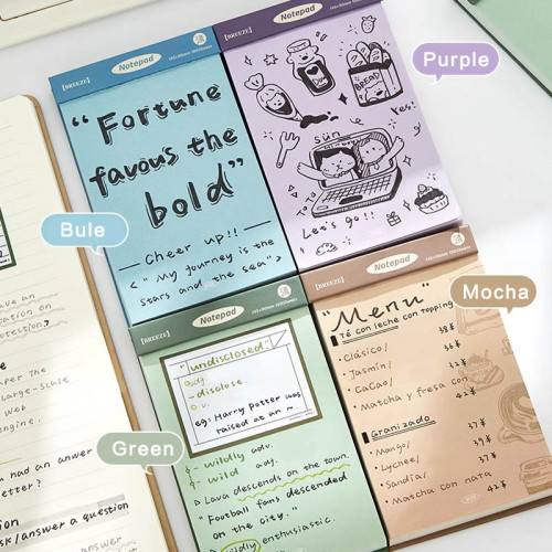 Memo Notes, line notebook and Stickers, Hand note，Tearable Notes , student learning notes, office notes