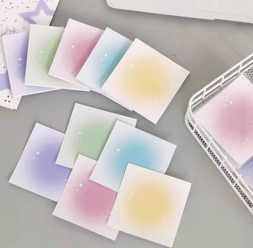Memo Notes,Gradient Notes and Stickers, office sticky notes，Hand note，memo notes, student learning notes, office notes