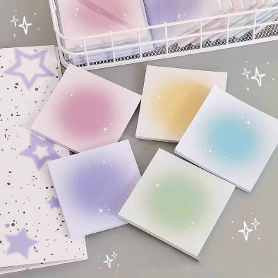 Memo Notes,Gradient Notes and Stickers, office sticky notes，Hand note，memo notes, student learning notes, office notes