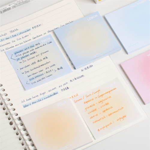 Memo Notes,Gradient Notes and Stickers, office sticky notes，Hand note，memo notes, student learning notes, office notes