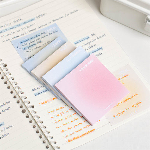 Memo Notes,Gradient Notes and Stickers, office sticky notes，Hand note，memo notes, student learning notes, office notes