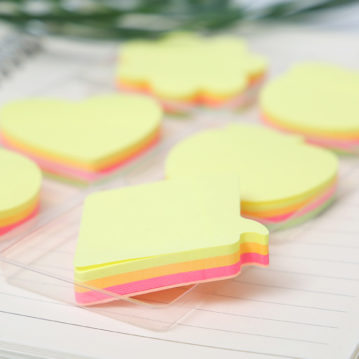 Die-cut notes Sticky Notes Message Stickers Colorful Paper, Paper Cubes, Office Sticky Notes,  notebook colored sticky labels