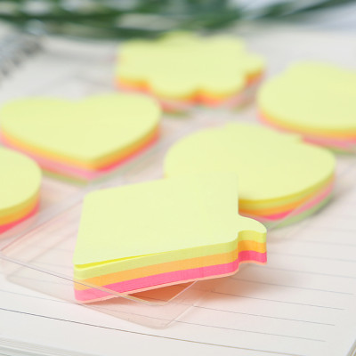 Die-cut notes Sticky Notes Message Stickers Colorful Paper, Paper Cubes, Office Sticky Notes,  notebook colored sticky labels