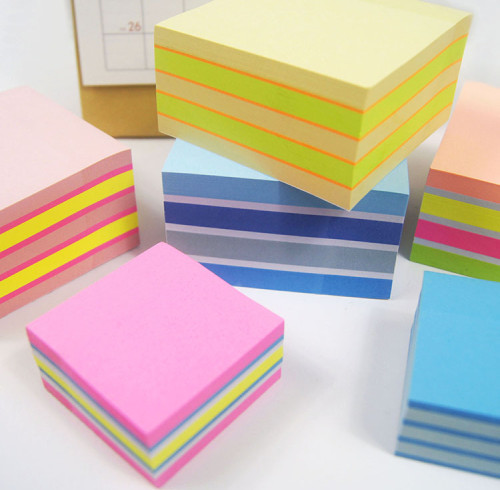 Office Sticky Notes, Paper Cubes ,High Quality Neon Paper Cube Sticky Notes for Home and Office