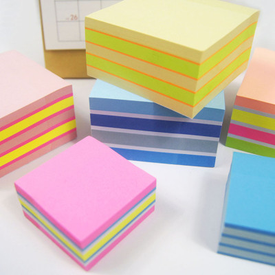 Office Sticky Notes, Paper Cubes ,High Quality Neon Paper Cube Sticky Notes for Home and Office