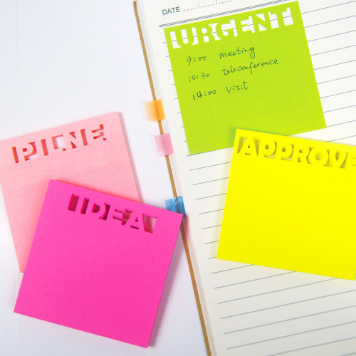 Die-cut notes Sticky Notes Message Stickers Colorful Paper, Office Sticky Notes,  notebook colored sticky labels