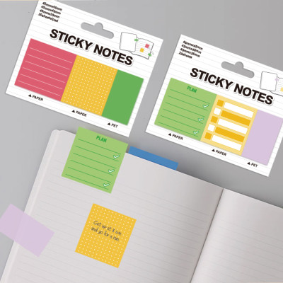 Combination sticky notes, page tags, notebook labels, notebook colored sticky labels, office sticky notes