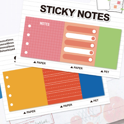 Combination sticky notes, page tags, notebook labels, notebook colored sticky labels, office sticky notes