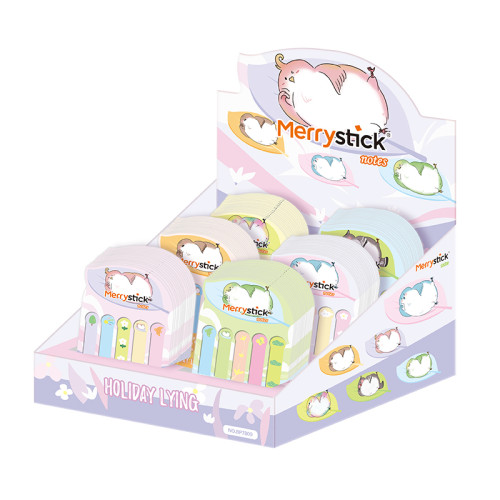 Merry Sticky Notes，Cartoon Animal lying Small strip，Student Classification，Handheld materials