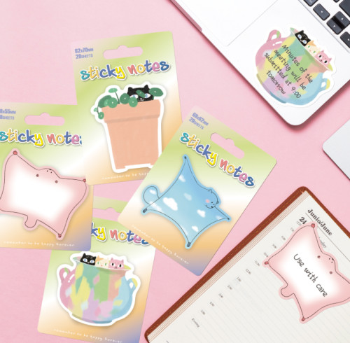 Merry Sticky Notes，Cartoon Sticky Notes，page tags, Student Classification，Handheld materials