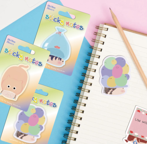 Merry Sticky Notes，Cartoon Original sticky notes，page tags, Student Classification，Handheld materials