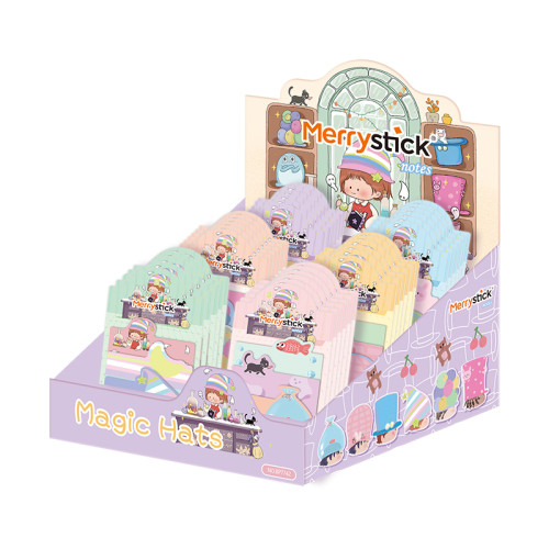 Merry Sticky Notes，Cartoon Sticky Notes，page tags, Student Classification，Handheld materials，Vertical stacking style