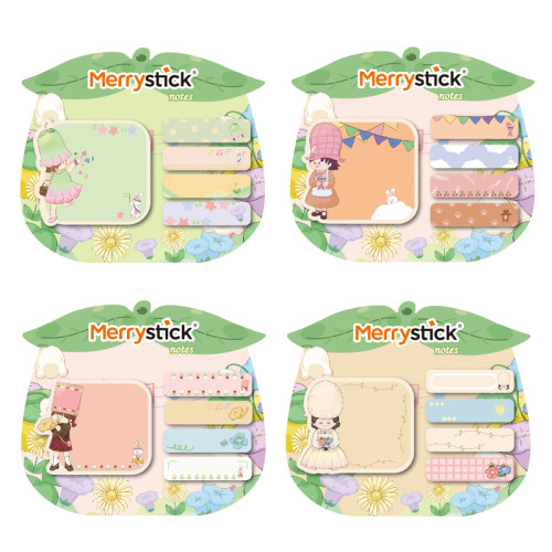 Merry Sticky Notes，Cartoon Sticky Notes，page tags, Student Classification，Handheld materials