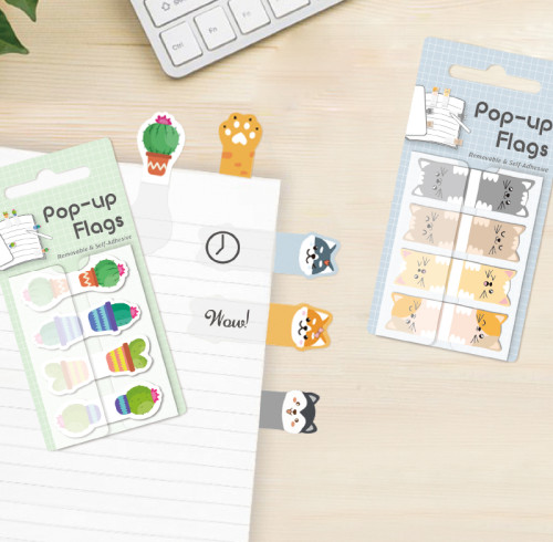 PET Sticky Notes | Cartoon PET Sticky Notes | Imprinted PET Index  | stripsIndex bar  | Student Classification