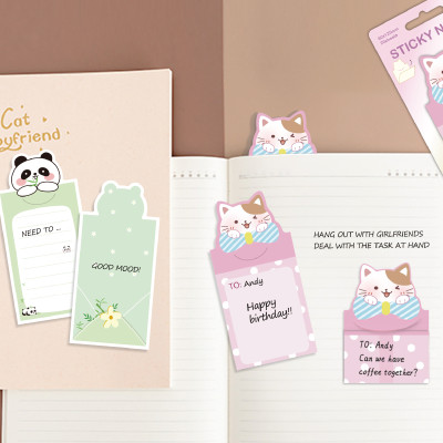 Envelope notes ,Cartoon Sticky Notes, Folding envelope style, Cartoon Cute envelope notes