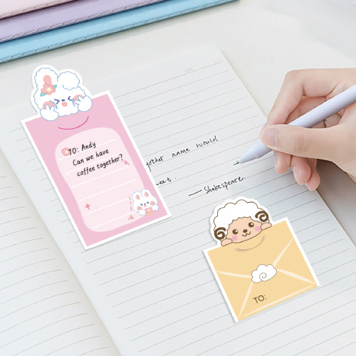 Envelope notes ,Cartoon Sticky Notes, Folding envelope style, Cartoon Cute envelope notes