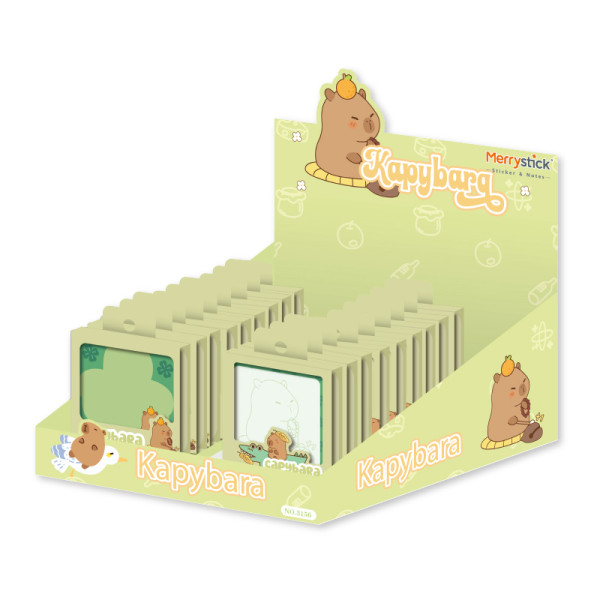 Capybara Memo Notes, Hand notes, student Hand account materials，Cartoon memo notes, free stickers