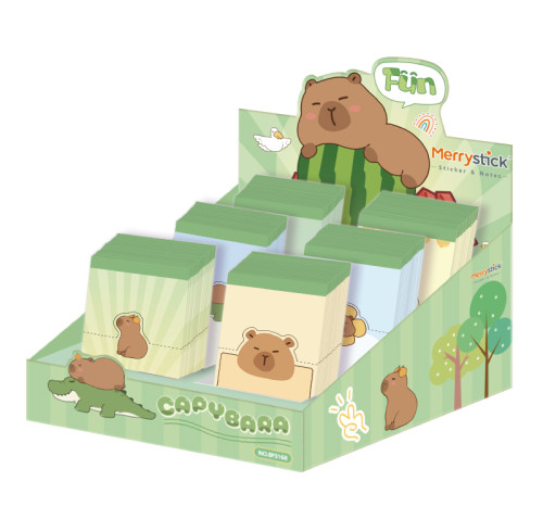 Capybara Memo Notes, Hand notes, student Hand account materials，Cartoon memo notes, free stickers