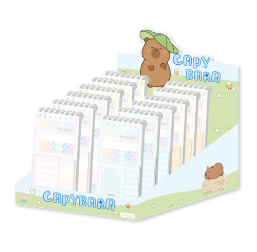 Creative Capybara sticky note combination Spiral Bound Notebook, portable notebook