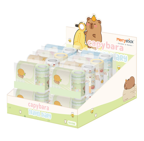 cartoon capybara tape, colored decorative paper tape, student tape, decorative tape, paper tape set