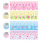 cartoon flamingo tape, colored decorative paper tape, student tape, decorative tape, paper tape set