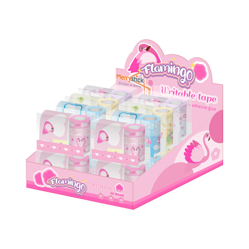 cartoon flamingo tape, colored decorative paper tape, student tape, decorative tape, paper tape set