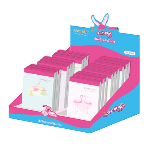 Flamingo Memo Notes and Stickers, Student  Hand note, Vertical Folding Sticky Notes, Free stickers