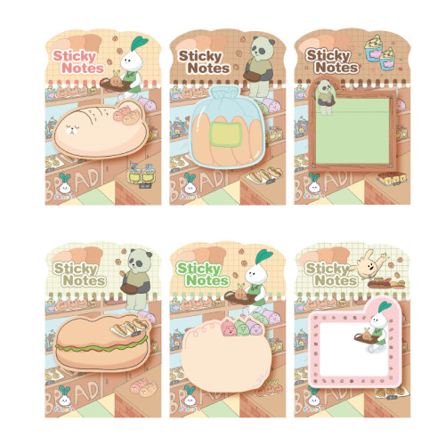 fancin Sticky Notes，Cartoon Sticky Notes，page tags, Student sticky notes, bread sticky notes