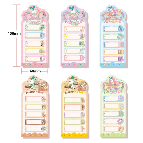 fancin Sticky Notes，Cartoon Sticky Notes，page tags, Student sticky notes,Vertical stacking style, macaron sticky notes