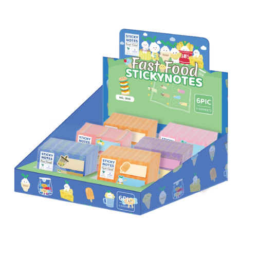 Sticky Notes | Cartoon Sticky Notes  | Student Classification | Colorful Food-Themed Sticky Notes