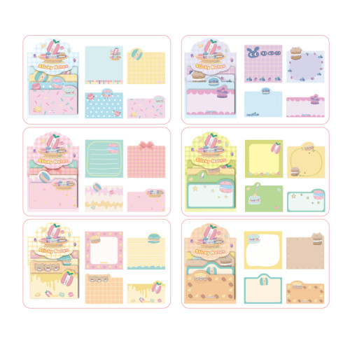 fancin Sticky Notes，Cartoon Sticky Notes，page tags, Student sticky notes,Vertical stacking style, Dessert sticky notes