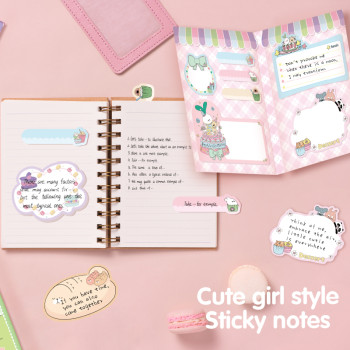 fancin Sticky Notes，Cartoon Sticky Notes，page tags, Student sticky notes， Convenience sticker combination book